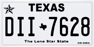 TX license plate DII7628