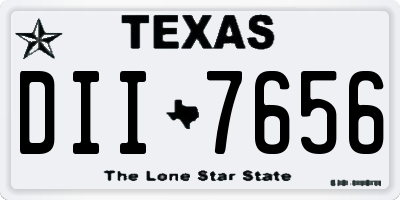 TX license plate DII7656