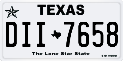 TX license plate DII7658