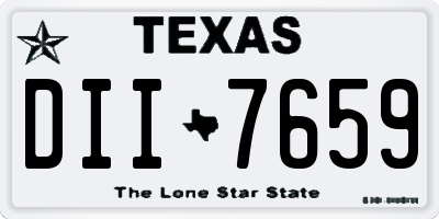TX license plate DII7659