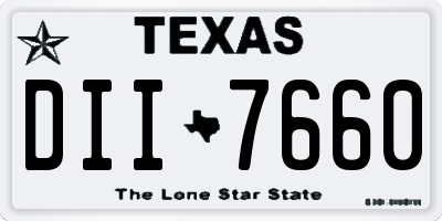 TX license plate DII7660