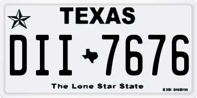 TX license plate DII7676