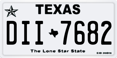 TX license plate DII7682