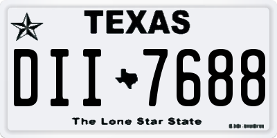 TX license plate DII7688