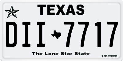 TX license plate DII7717