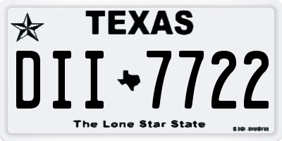 TX license plate DII7722