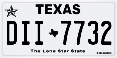 TX license plate DII7732