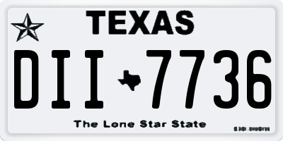 TX license plate DII7736