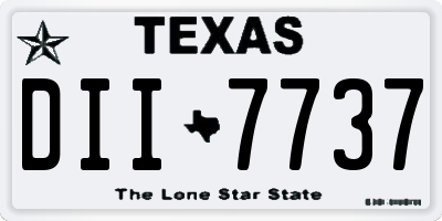 TX license plate DII7737