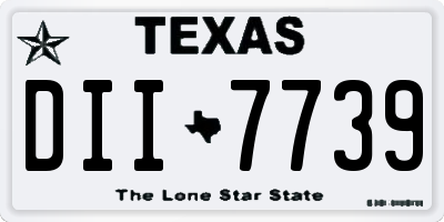 TX license plate DII7739