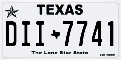 TX license plate DII7741