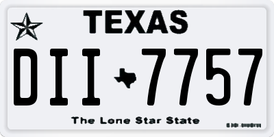 TX license plate DII7757