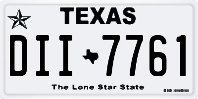 TX license plate DII7761