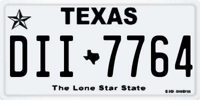 TX license plate DII7764