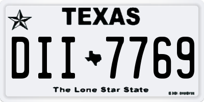 TX license plate DII7769