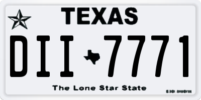 TX license plate DII7771