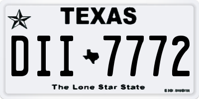 TX license plate DII7772