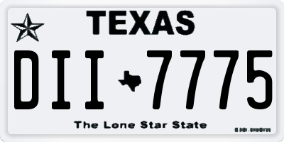 TX license plate DII7775