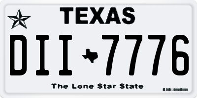 TX license plate DII7776