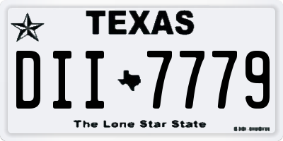TX license plate DII7779