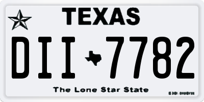 TX license plate DII7782