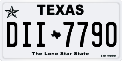 TX license plate DII7790