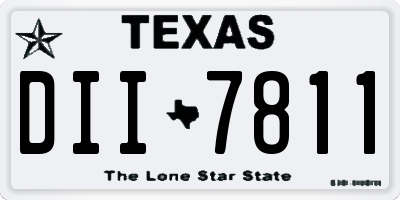 TX license plate DII7811