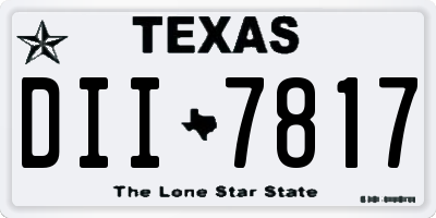 TX license plate DII7817