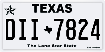 TX license plate DII7824