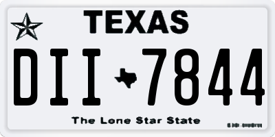 TX license plate DII7844