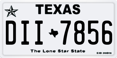 TX license plate DII7856