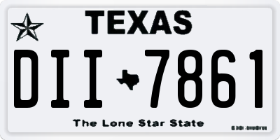 TX license plate DII7861