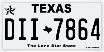 TX license plate DII7864