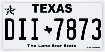 TX license plate DII7873