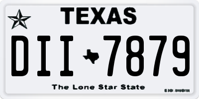 TX license plate DII7879