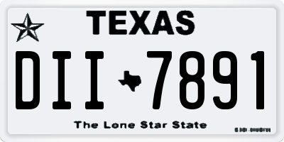 TX license plate DII7891