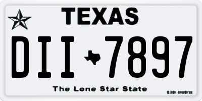 TX license plate DII7897