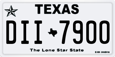 TX license plate DII7900
