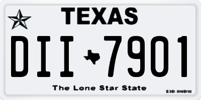 TX license plate DII7901