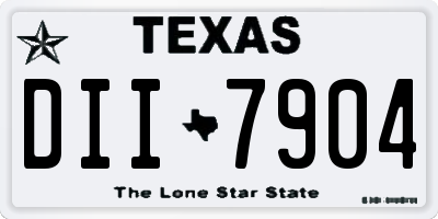 TX license plate DII7904