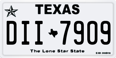 TX license plate DII7909