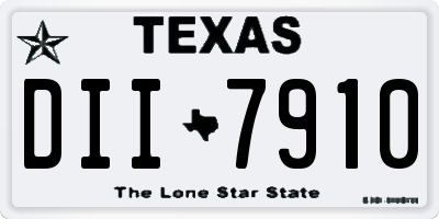 TX license plate DII7910
