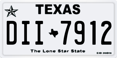 TX license plate DII7912