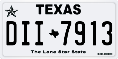 TX license plate DII7913