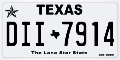 TX license plate DII7914
