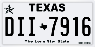 TX license plate DII7916