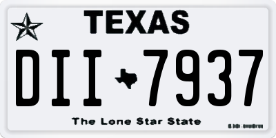 TX license plate DII7937
