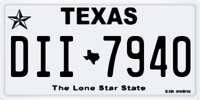TX license plate DII7940