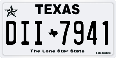 TX license plate DII7941