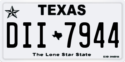 TX license plate DII7944